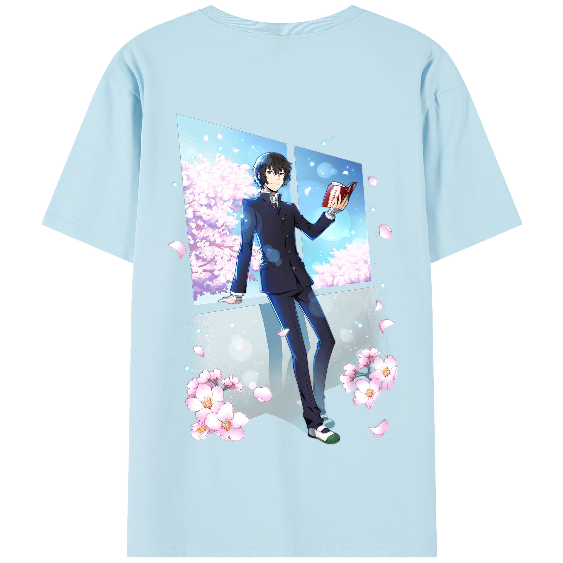 （画像用） 文豪ストレイドッグス Bungo Stray Dogs 綿100％半袖Tシャツ（背面プリント）